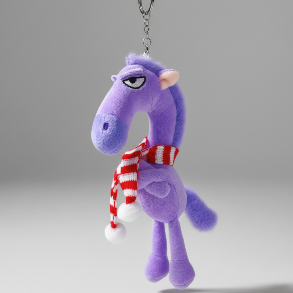 Caballo descarado - Morado y rojo Colgante para llaves