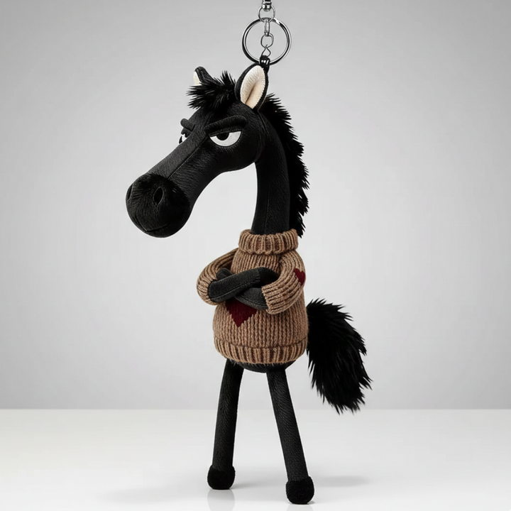 Caballo descarado - Negro y marrón Llavero