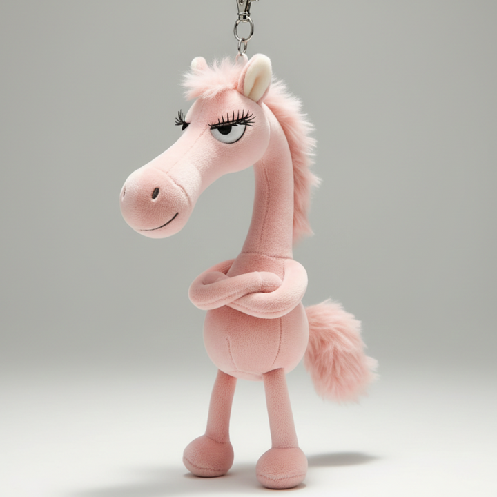 Caballo descarado - Colgante rosa para llaves