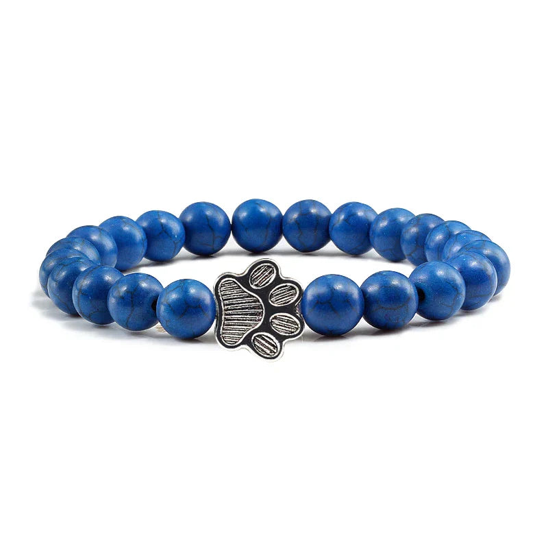 Pulsera de Pata con Cuentas – Diseño de Piedra Natural
