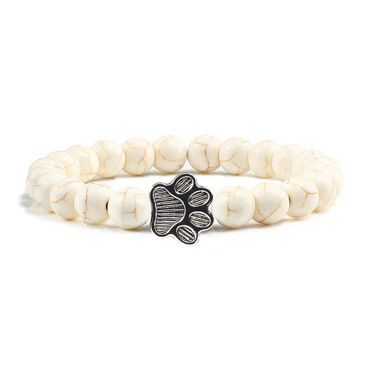 Pulsera con cuentas en forma de pata – Diseño en piedra natural