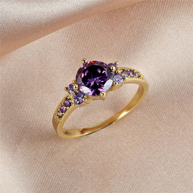 Anillo de Oro y Amatista