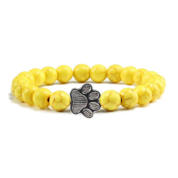 Pulsera de Pata con Cuentas – Diseño de Piedra Natural