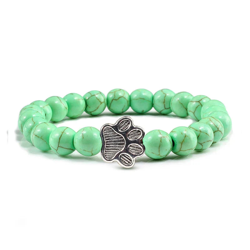 Pulsera de Pata con Cuentas – Diseño de Piedra Natural