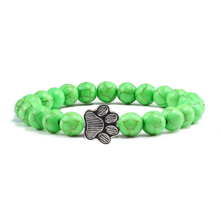 Pulsera de Pata con Cuentas – Diseño de Piedra Natural