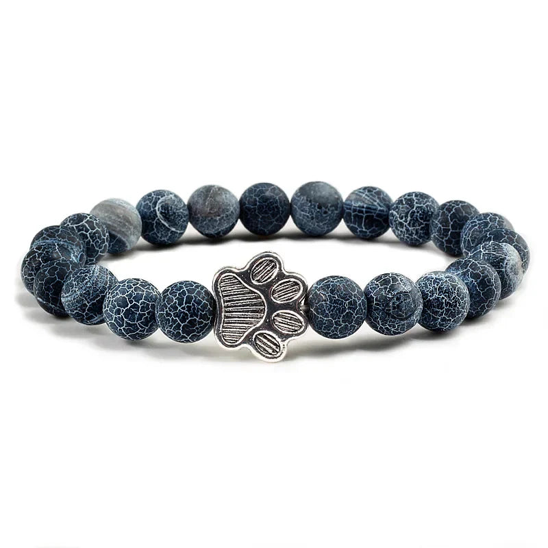 Pulsera de Pata con Cuentas – Diseño de Piedra Natural