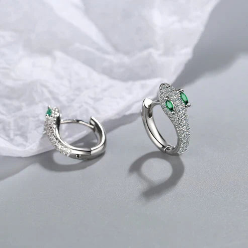 Pendientes de plata con forma de serpiente