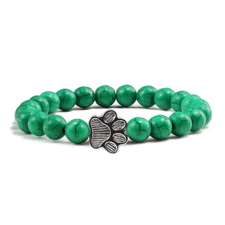 Pulsera con cuentas en forma de pata – Diseño en piedra natural