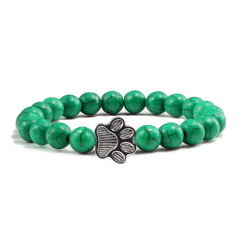 Pulsera de Pata con Cuentas – Diseño de Piedra Natural