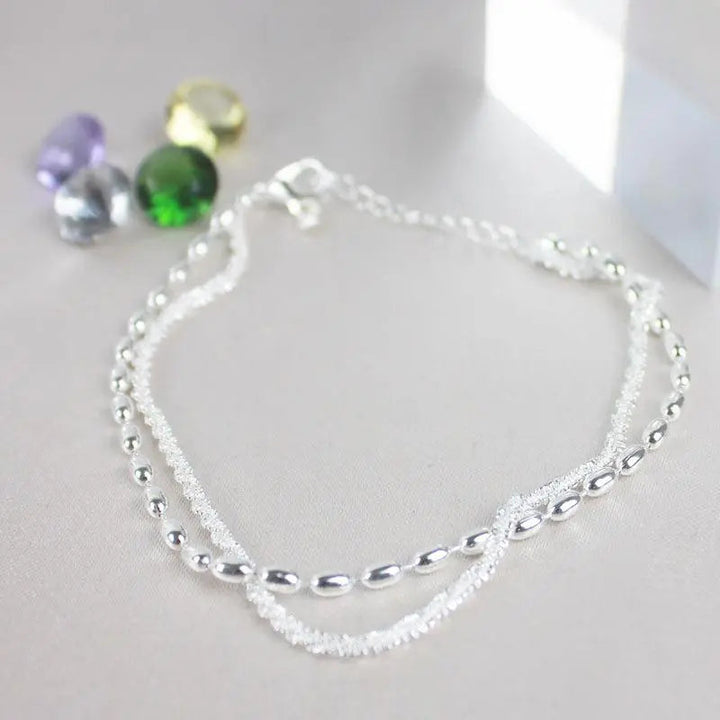 Pulsera de plata con circonita
