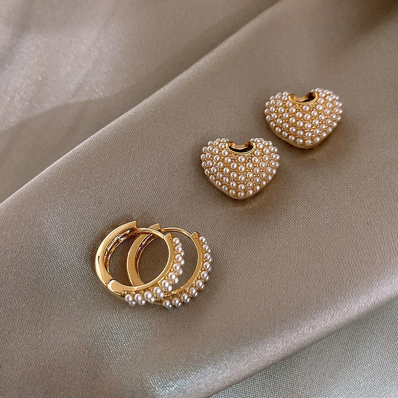Pendientes Perla de Amor en Oro