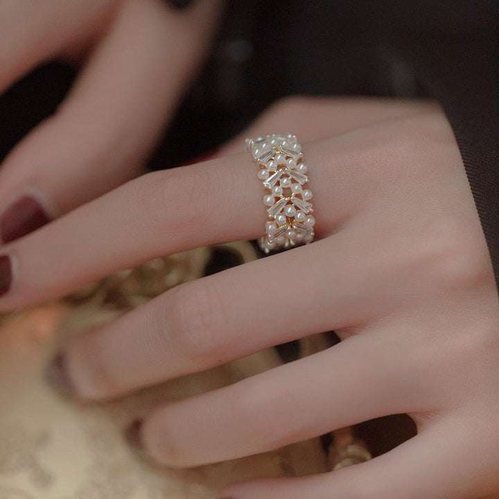 Anillo de Perla de Lujo en Oro