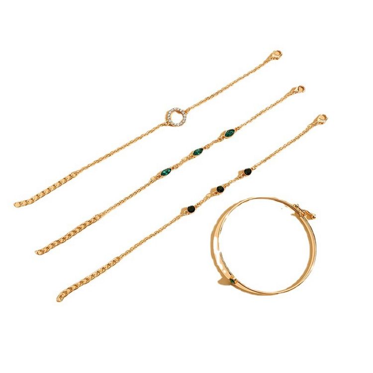 Conjunto de Pulseras Doradas Celestial