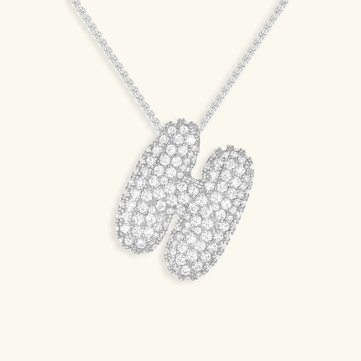 Collar de Diamantes con Inicial en Burbuja