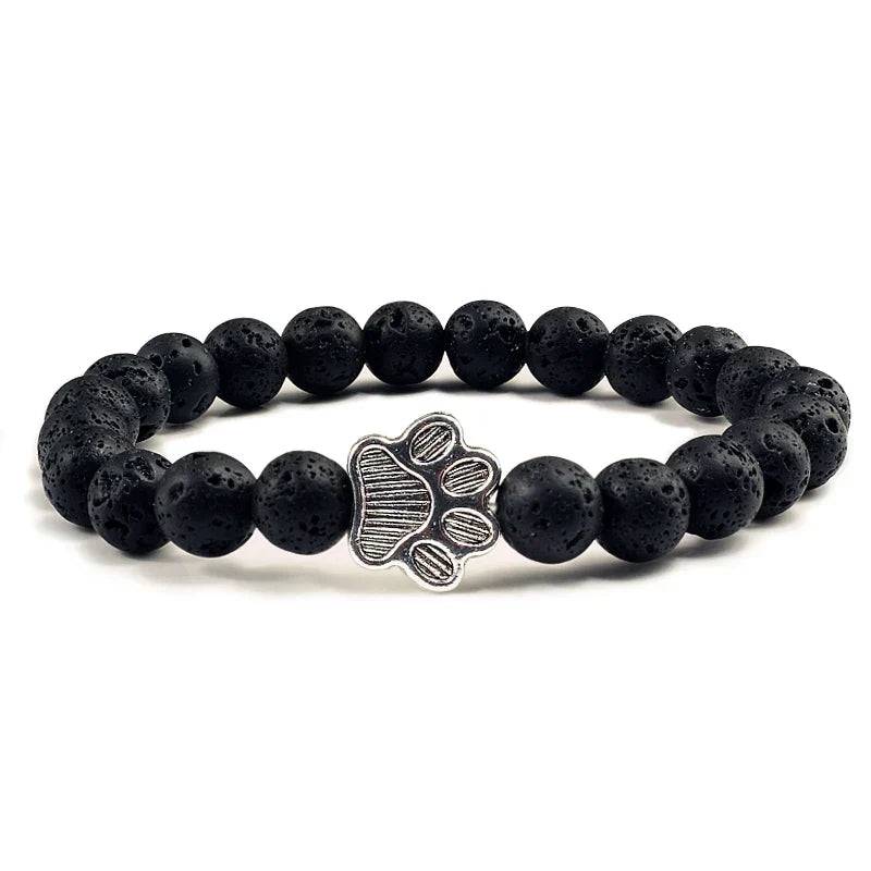 Pulsera de Pata con Cuentas – Diseño de Piedra Natural