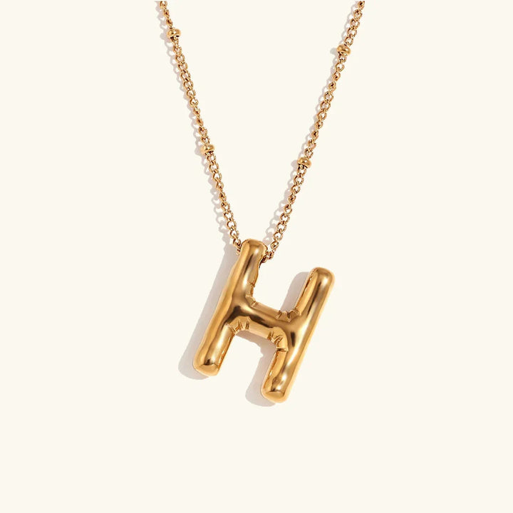 Collar de Oro con Inicial Balloon
