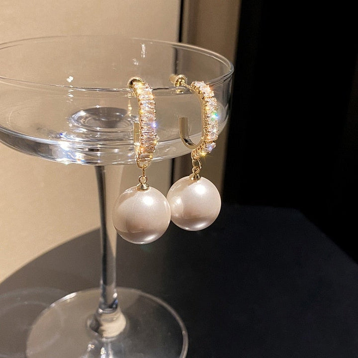 Pendientes de Perlas y Circonitas de Lujo