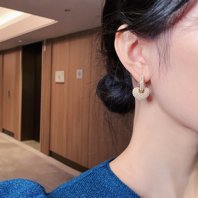 Pendientes Perla de Amor en Oro