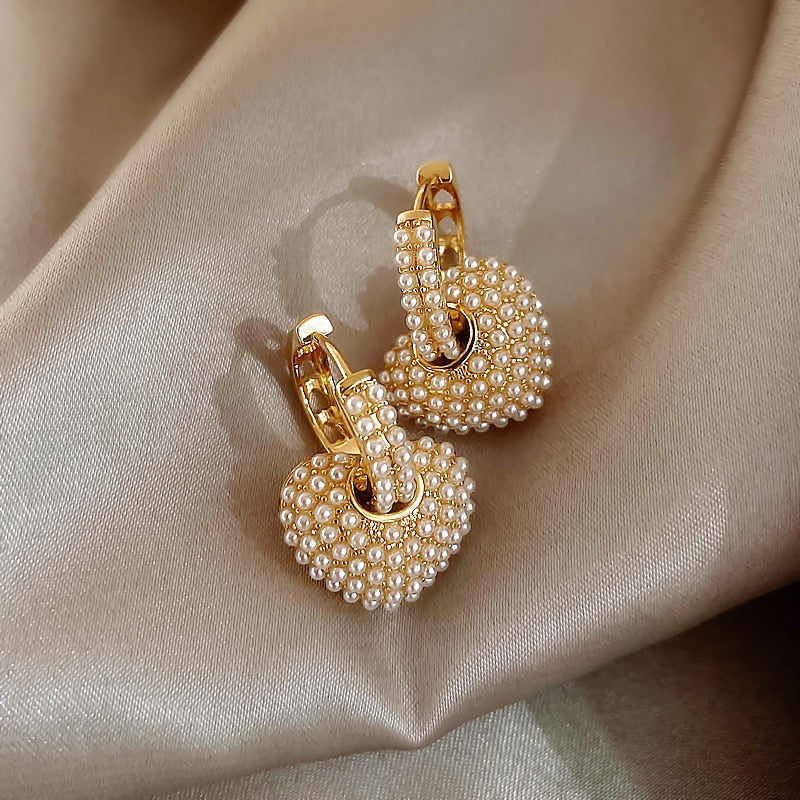 Pendientes Perla de Amor en Oro