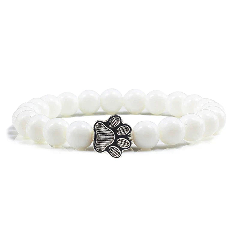 Pulsera con cuentas en forma de pata – Diseño en piedra natural