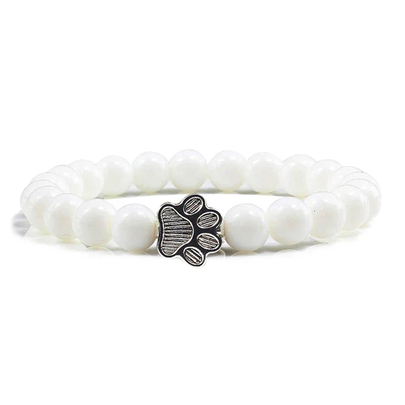 Pulsera de Pata con Cuentas – Diseño de Piedra Natural
