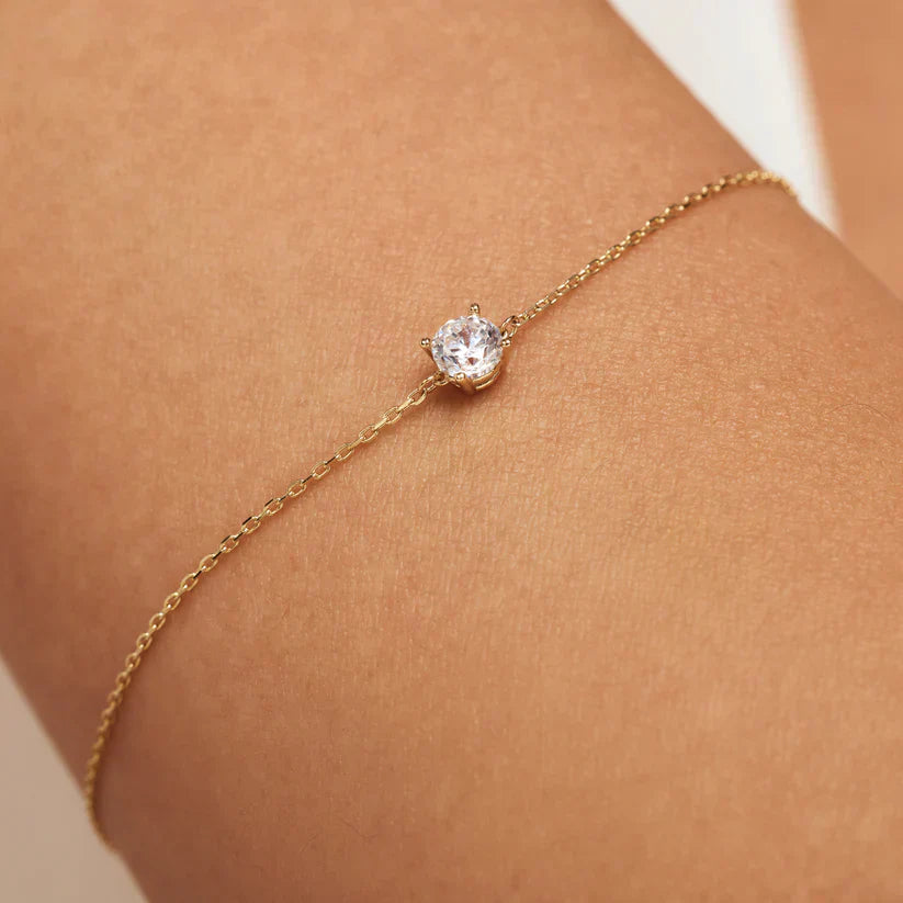 Pulsera Cléa Piedra Moissanite | Oro