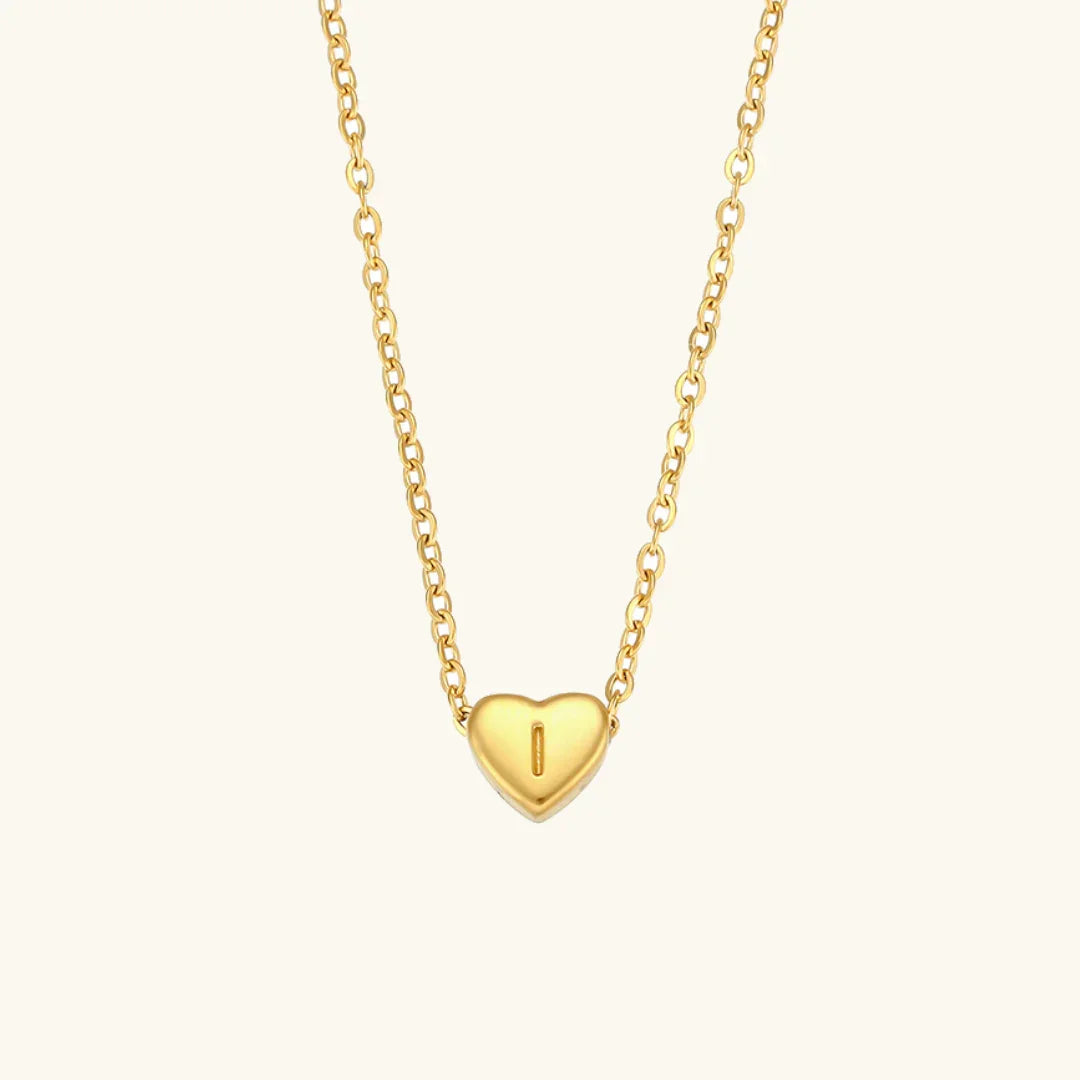 Collar de Oro con Inicial de Corazón