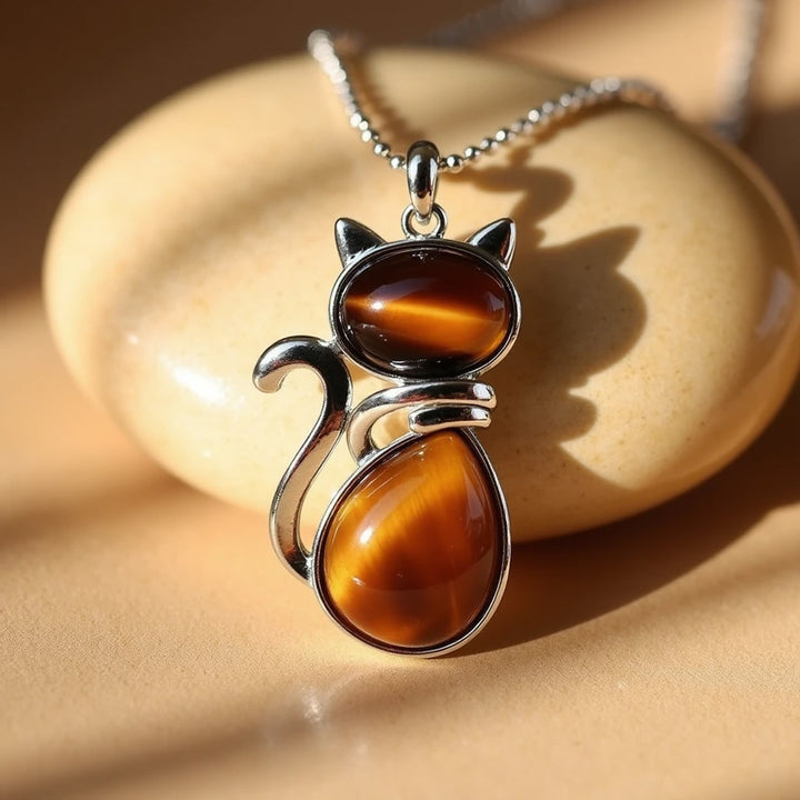 Colgante Gato en Piedra Natural