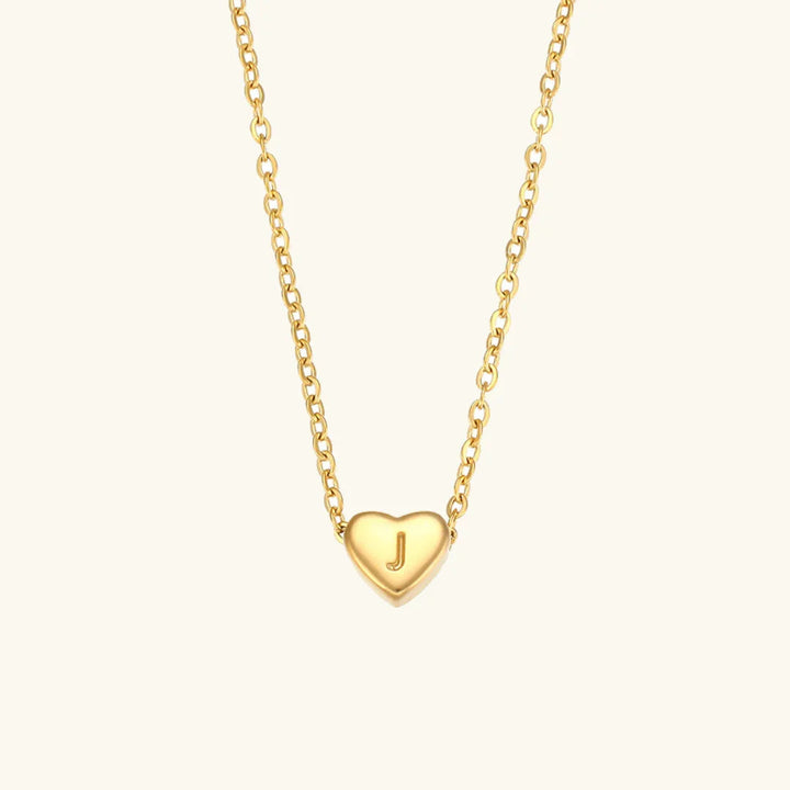 Collar de Oro con Inicial de Corazón