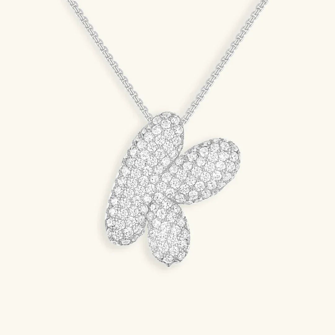 Collar de Diamantes con Inicial en Burbuja