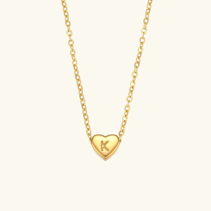 Collar de Oro con Inicial de Corazón