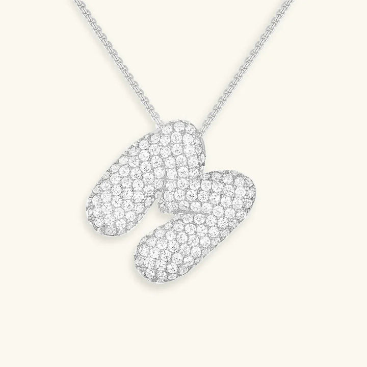 Collar de Diamantes con Inicial en Burbuja
