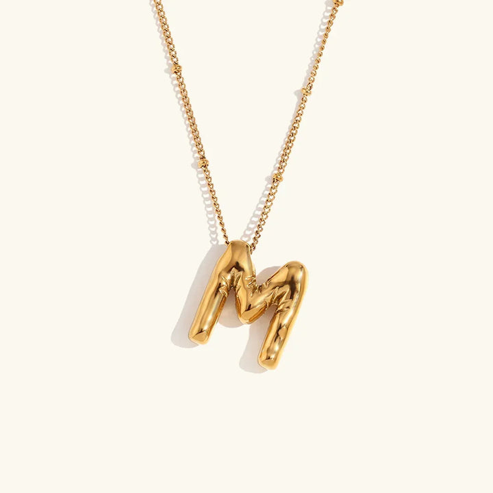 Collar de Oro con Inicial Balloon