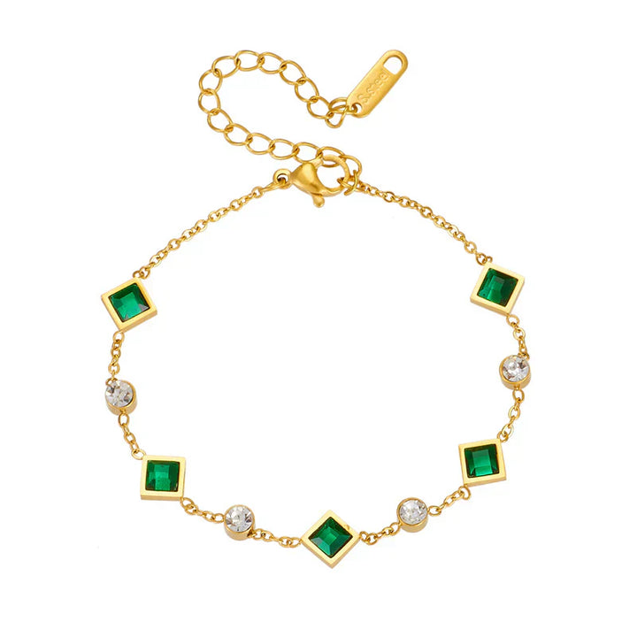 Pulsera Carolina con esmeralda
