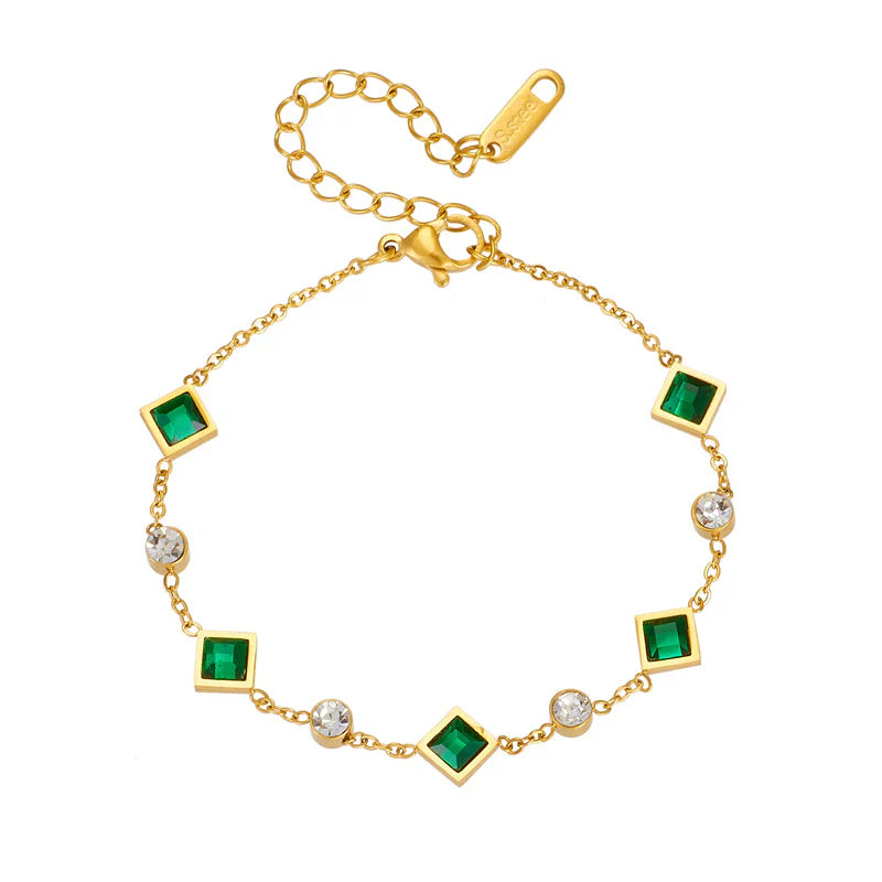 Pulsera Esmeralda Celeste