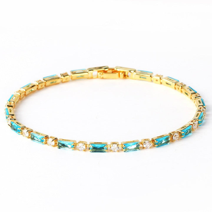 Pulsera Piedra Turquesa Natural | Oro