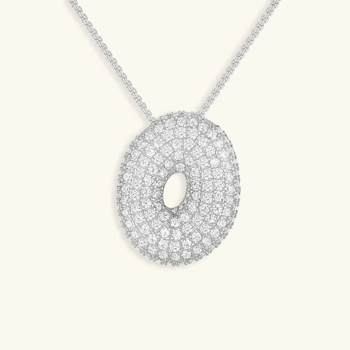 Collar de Diamantes con Inicial en Burbuja