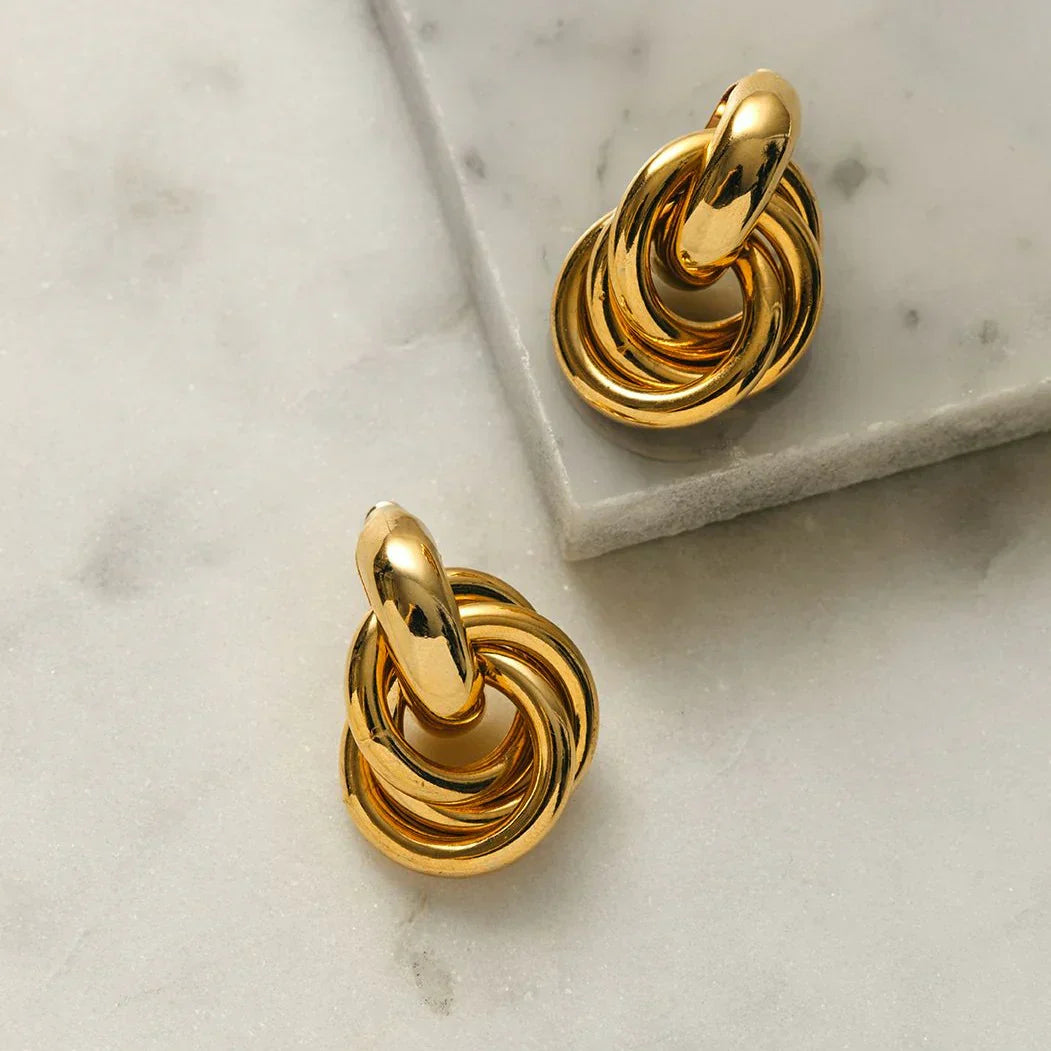 Pendientes Entrelazados | Oro
