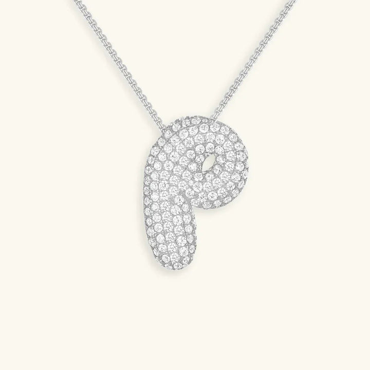 Collar de Diamantes con Inicial en Burbuja