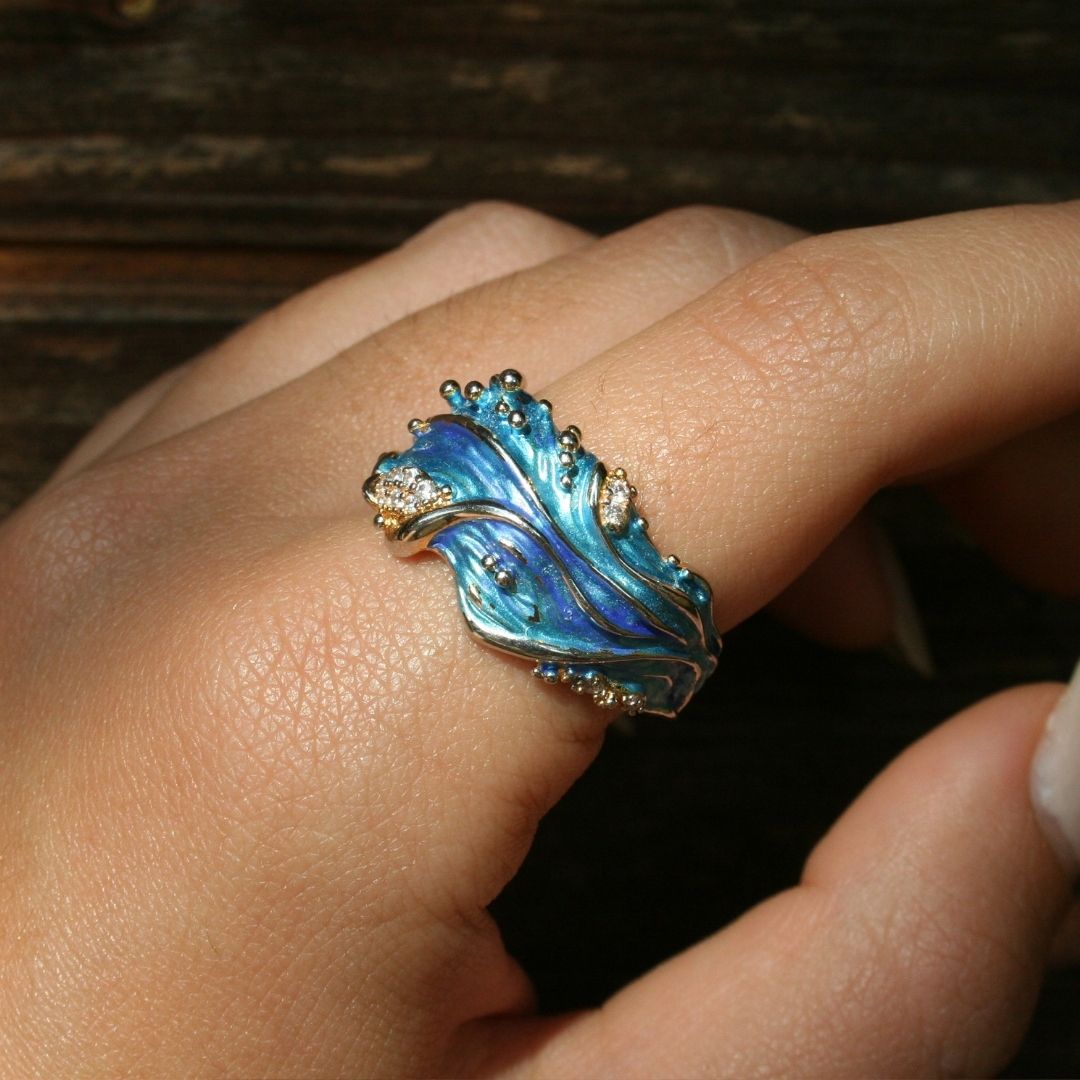 Anillo Ondulado Antiguo (Ajustable)
