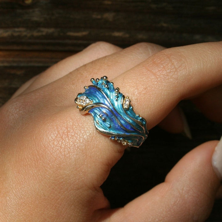 Anillo Ondulado Antiguo (Ajustable)
