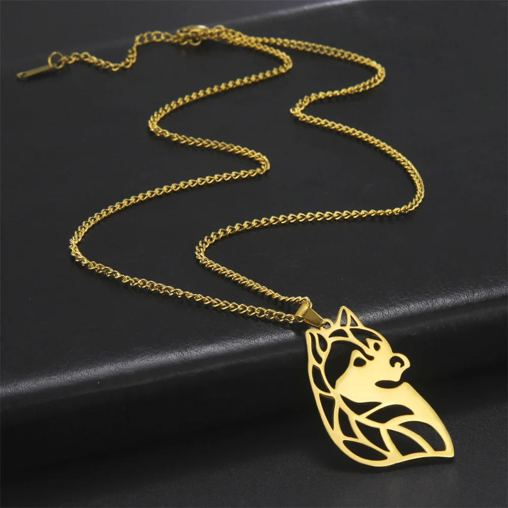 Collar Husky en Plata y Oro