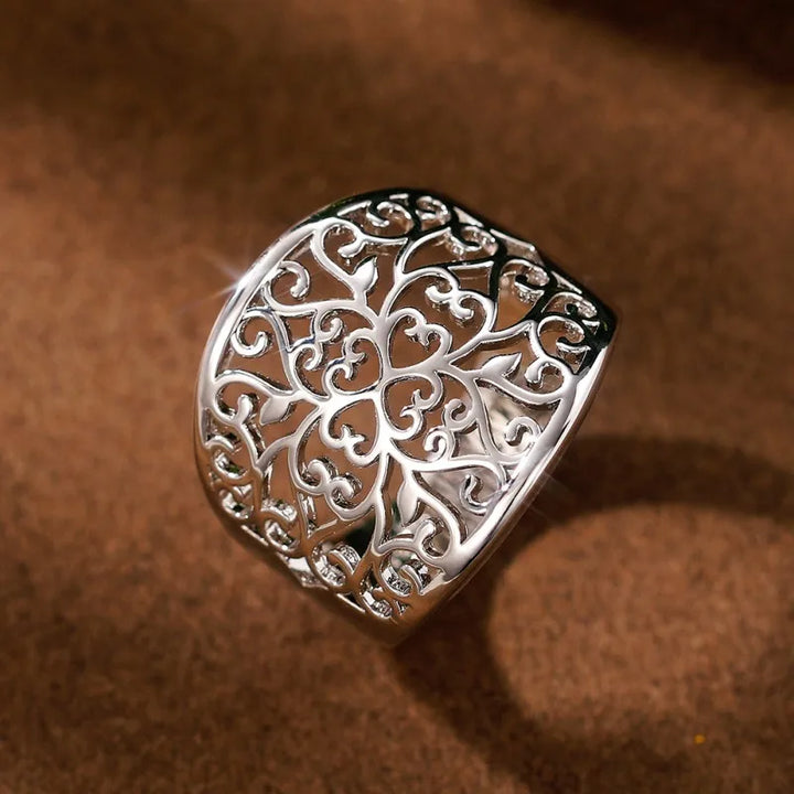 Anillo Corazones de Plata