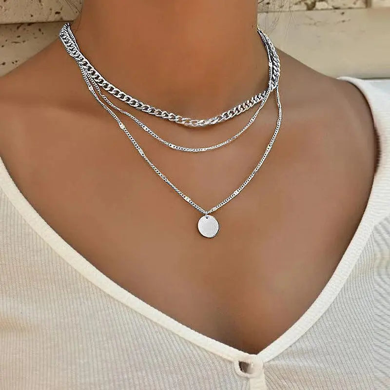 Collar chapado en oro y plata