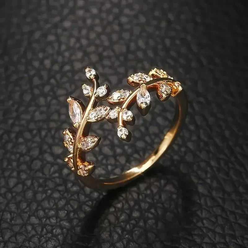 Anillo Vintage Ramo de Árbol con Cristales