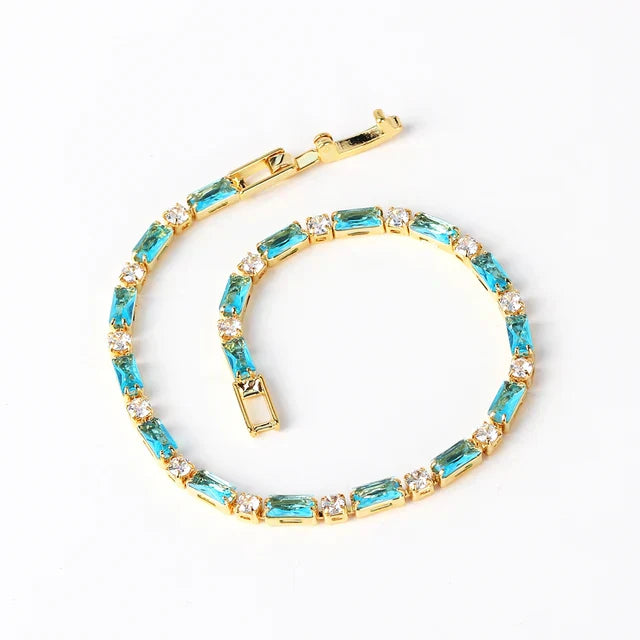 Pulsera Piedra Turquesa Natural | Oro