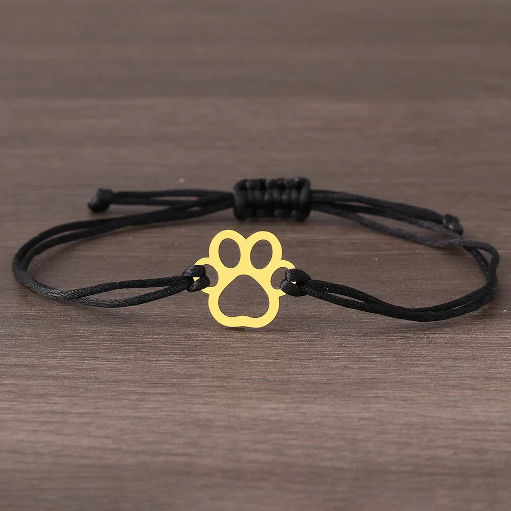 Pulsera con Cordón Negro y Rojo