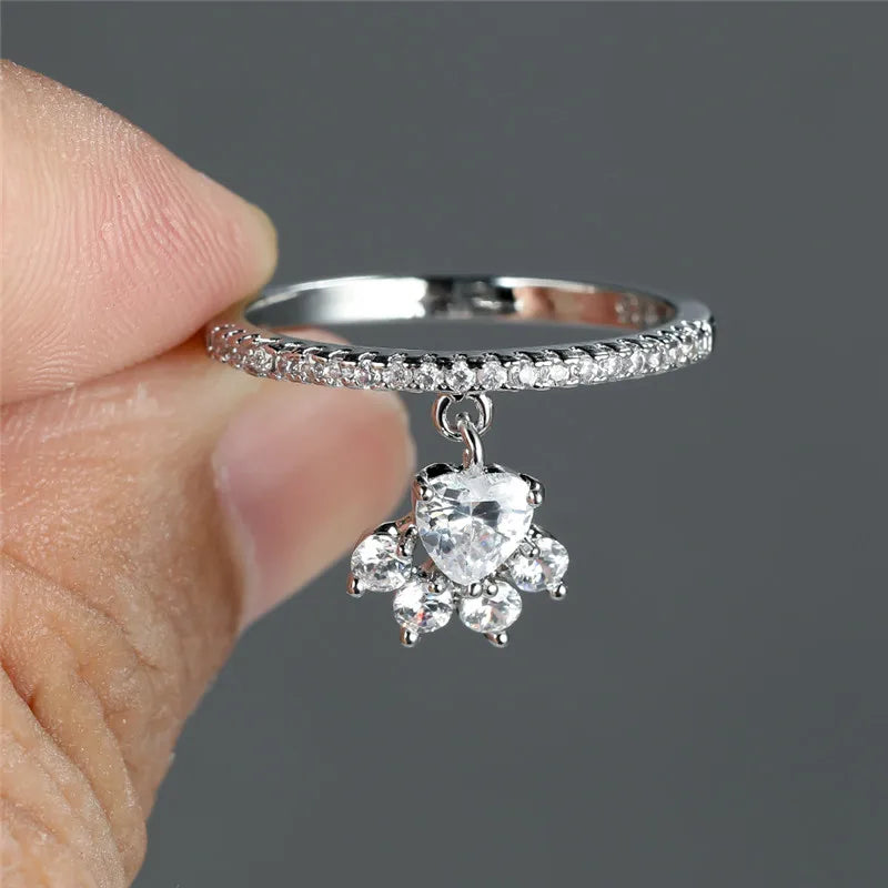 Anillo Paw & Heart en Oro y Plata