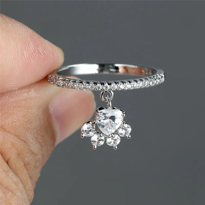 Anillo Paw & Heart en Oro y Plata