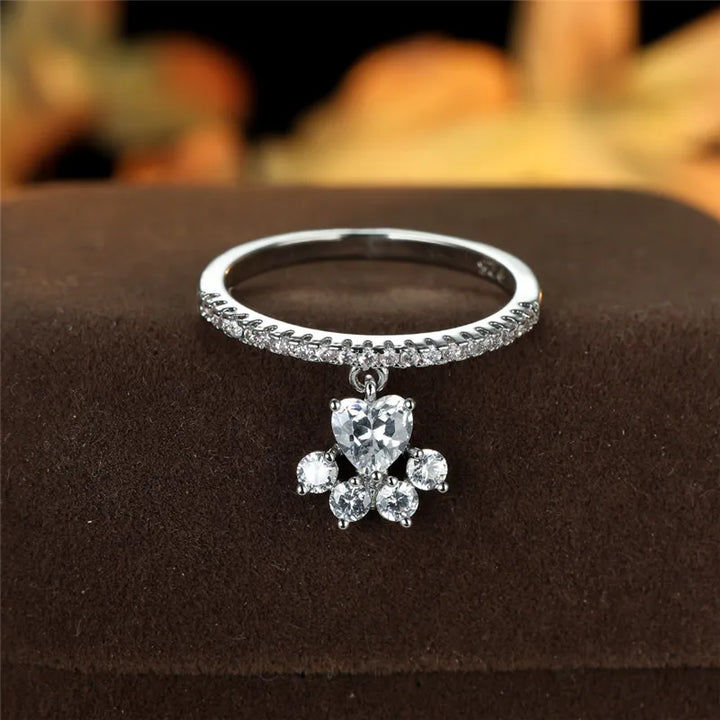 Anillo Paw & Heart en Oro y Plata